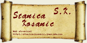 Stanica Kosanić vizit kartica